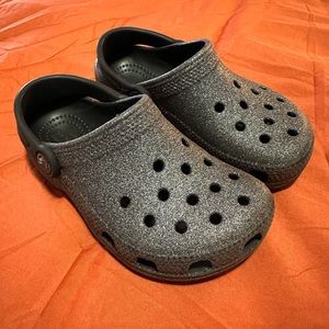 Big Kids size 11 sparkle crocs gently used